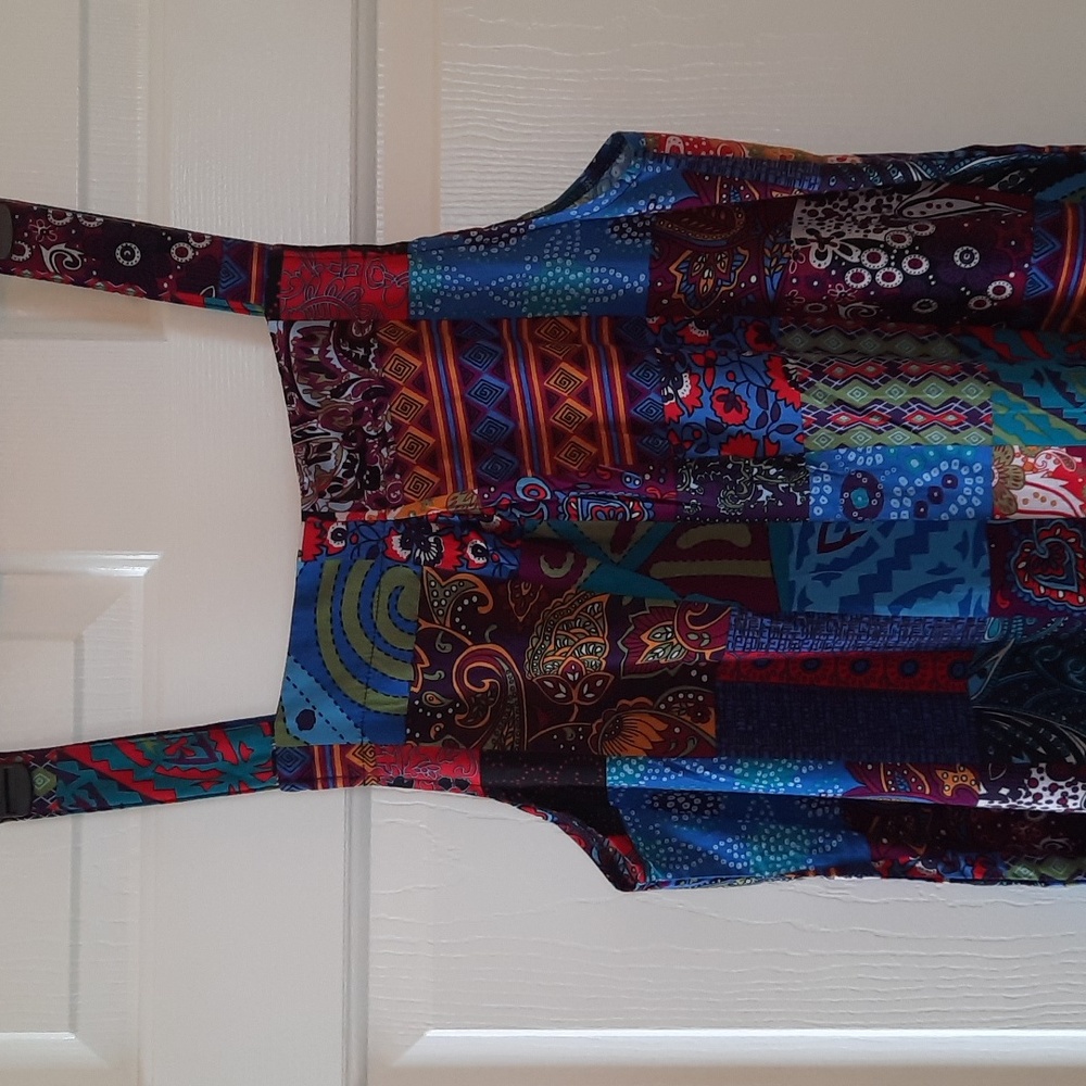 Colorful Patchwork Patterned Jumpsuit - image 4